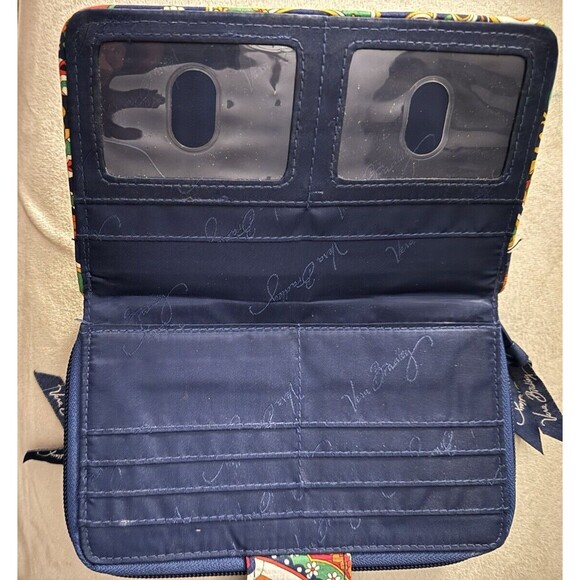 Vera Bradley Womens  Inner Outer Pockets Zip Around Bifold Wallet - Picture 6 of 6